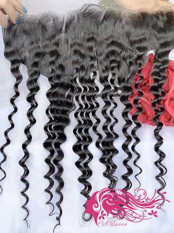 Csqueen Raw Bounce Curly 13*4 HD lace Frontal 100% Human Hair - Click Image to Close